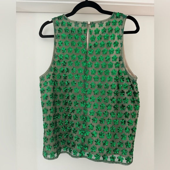 J.Crew Collection embellished sequin shell top in green - Picture 6 of 6